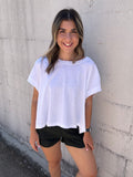 Inspired Open Back Top- White