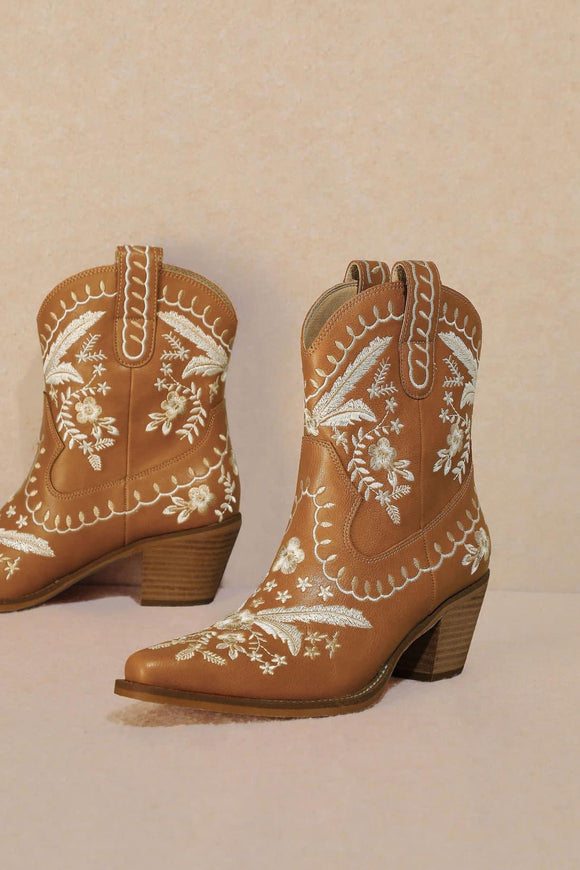 Shortie Embroidered Western Boots