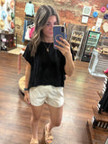 Inspired Open Back Top - Black