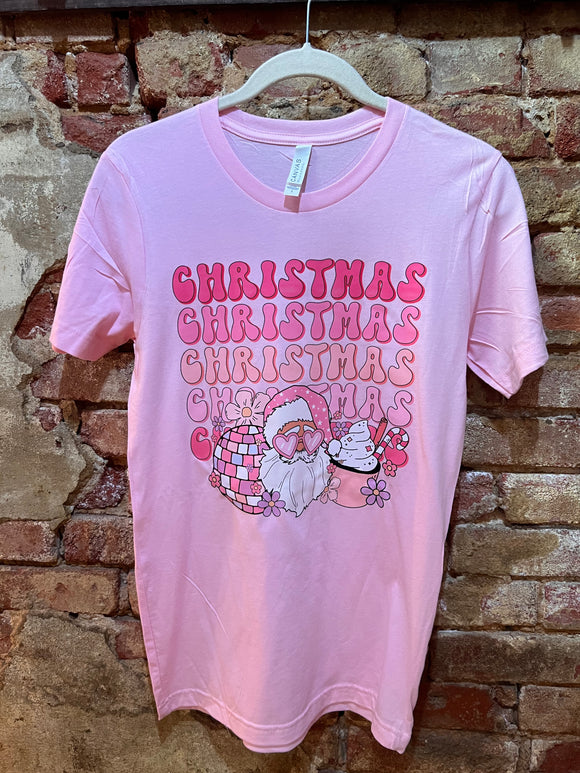 Pink Christmas T-shirt