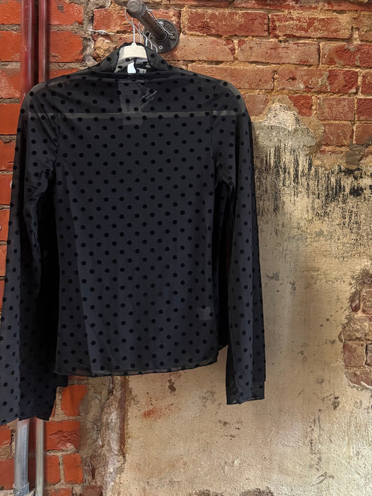 Mesh Polka Dot Top