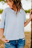 Spring Cardigan Top- Blue