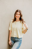 Spring Cardigan Top- Yellow