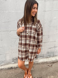 Toasty Timber Flannel Dress