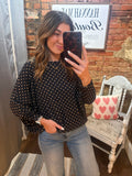 Polka Dot Dolman Top
