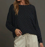 Polka Dot Dolman Top