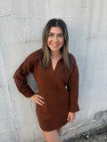 Fall Forecast Dress- Rust