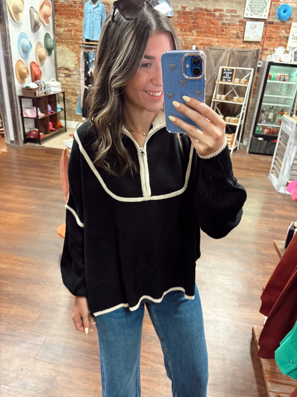 Ivory Edge Sweater