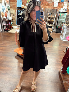 Jessie Jacquard Dress- Blk