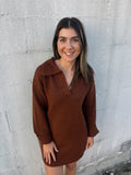 Fall Forecast Dress- Rust
