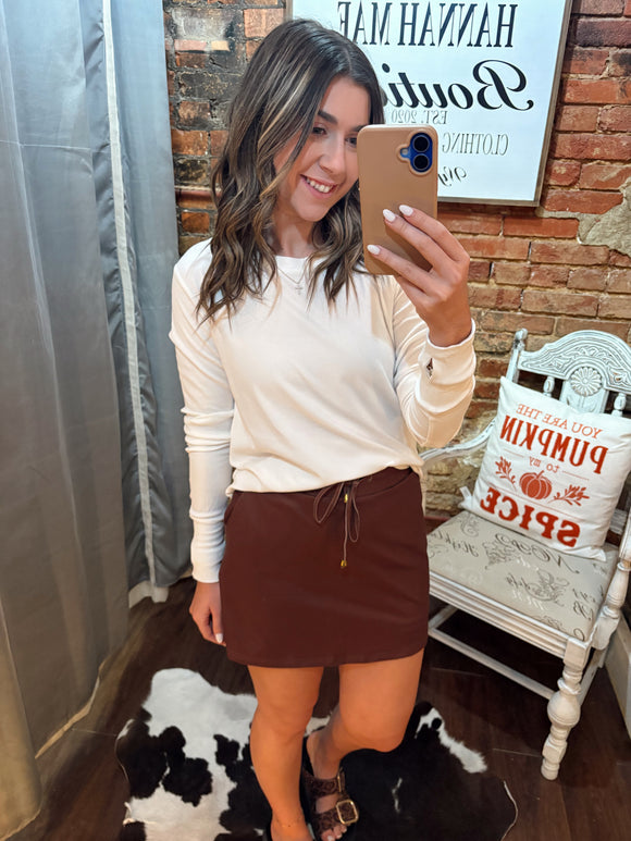Everyday Skort- Brown